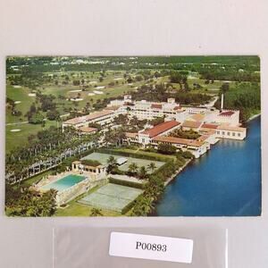 Air View Boca Raton Club & Golf Course Florida 1950s Postcard 1956 FL PC Hotel
